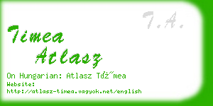 timea atlasz business card